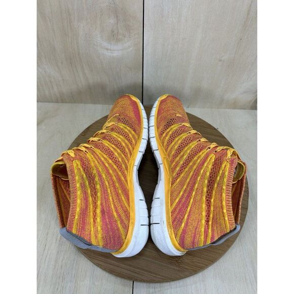Nike Flyknit Chukka Mid Atomic Mango Orange Athletic Running Shoes Womens Size 8 - Picture 5 of 8